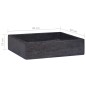 vidaXL Lavabo mármol negro 40x40x10 cm