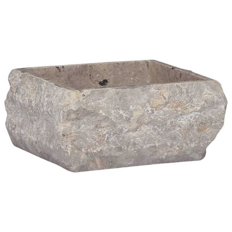 vidaXL Lavabo gris mármol 30x30x13 cm vidaXL Lavabo gris mármol 30x30x13 cm