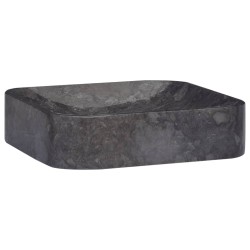 vidaXL Lavabo mármol negro 40x40x10 cm