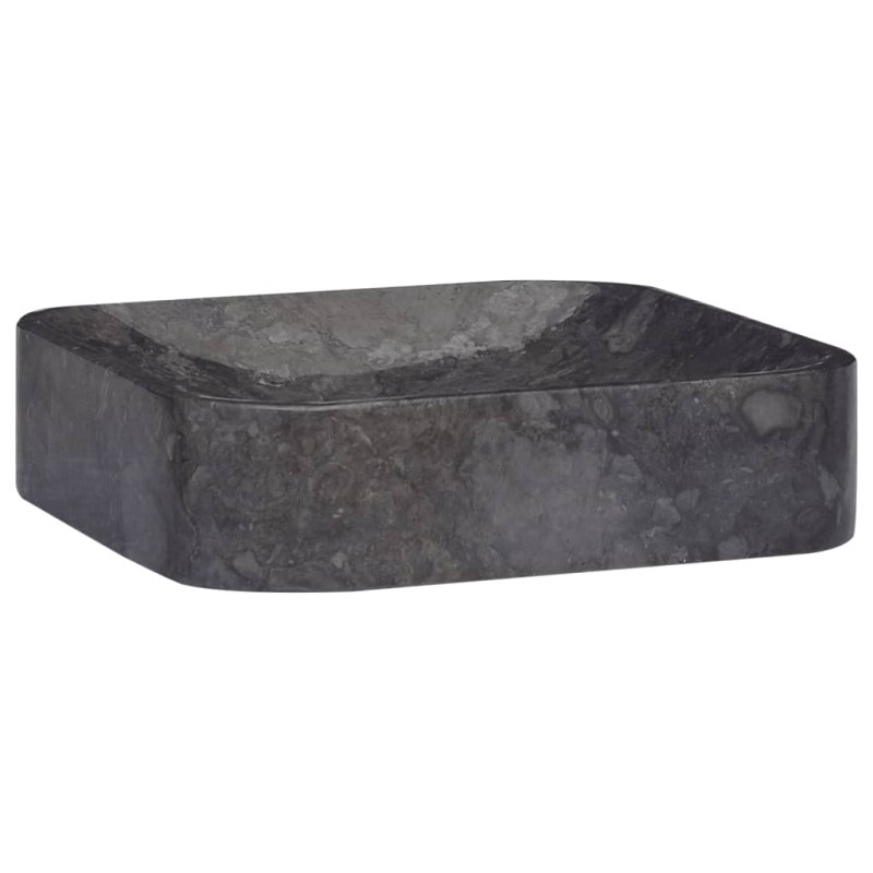 vidaXL Lavabo mármol negro 40x40x10 cm vidaXL Lavabo mármol negro 40x40x10 cm