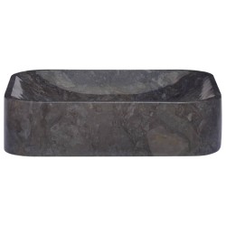 vidaXL Lavabo mármol negro 40x40x10 cm