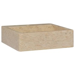 vidaXL Lavabo crema mármol 40x40x12 cm