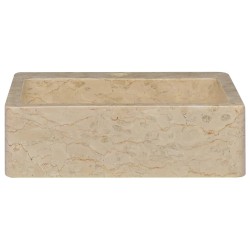 vidaXL Lavabo crema mármol 40x40x12 cm
