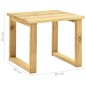 vidaXL Tumbona de jardín con mesa y cojín de madera de pino impregnada vidaXL Tumbona de jardín con mesa y cojín de madera de pino impregnada
