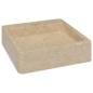 vidaXL Lavabo crema mármol 40x40x12 cm vidaXL Lavabo crema mármol 40x40x12 cm