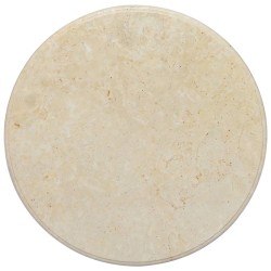 vidaXL Tablero para mesa mármol color crema Ø60x2,5 cm