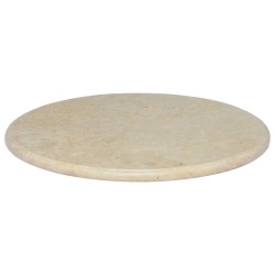 vidaXL Tablero para mesa mármol color crema Ø60x2,5 cm