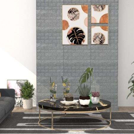 vidaXL Papel pintado autoadhesivo ladrillos 3D 20 unidades antracita