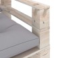 vidaXL Sofá de palets de jardín con cojines grises madera de pino vidaXL Sofá de palets de jardín con cojines grises madera de pino
