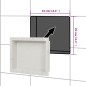 vidaXL Hornacina de ducha blanco 41x51x10 cm vidaXL Hornacina de ducha blanco 41x51x10 cm