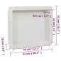 vidaXL Hornacina de ducha blanco 41x51x10 cm vidaXL Hornacina de ducha blanco 41x51x10 cm