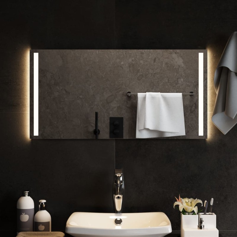 vidaXL Espejo de baño con LED 80x40 cm vidaXL Espejo de baño con LED 80x40 cm