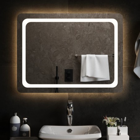 vidaXL Espejo de baño con LED 80x60 cm