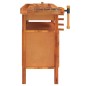 vidaXL Banco trabajo cajón y tornillos banco madera acacia 124x52x83cm