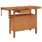 vidaXL Banco trabajo cajón y tornillos banco madera acacia 124x52x83cm
