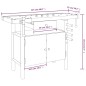 vidaXL Banco trabajo cajón y tornillos banco madera acacia 124x52x83cm