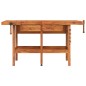 vidaXL Banco de trabajo cajones y tornillos banco madera 162x62x83 cm vidaXL Banco de trabajo cajones y tornillos banco madera 162x62x83 cm