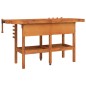 vidaXL Banco de trabajo cajones y tornillos banco madera 162x62x83 cm vidaXL Banco de trabajo cajones y tornillos banco madera 162x62x83 cm