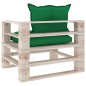 vidaXL Sofá de palets de jardín con cojines verdes madera de pino vidaXL Sofá de palets de jardín con cojines verdes madera de pino