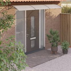 vidaXL Marquesina de puerta policarbonato gris 300x80 cm