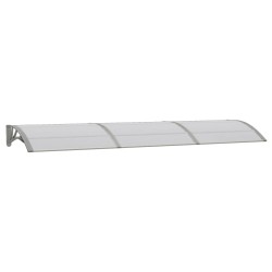 vidaXL Marquesina de puerta policarbonato gris 300x80 cm