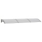 vidaXL Marquesina de puerta policarbonato gris 300x80 cm