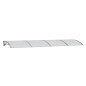 vidaXL Marquesina de puerta policarbonato gris 350x100 cm