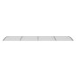 vidaXL Marquesina de puerta policarbonato gris 350x100 cm