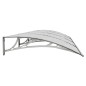 vidaXL Marquesina de puerta policarbonato gris 350x100 cm