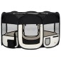 vidaXL Parque de perros plegable y bolsa transporte negro 145x145x61cm vidaXL Parque de perros plegable y bolsa transporte negro 145x145x61cm