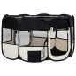 vidaXL Parque de perros plegable y bolsa transporte negro 145x145x61cm vidaXL Parque de perros plegable y bolsa transporte negro 145x145x61cm