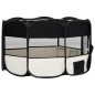 vidaXL Parque de perros plegable y bolsa transporte negro 145x145x61cm vidaXL Parque de perros plegable y bolsa transporte negro 145x145x61cm