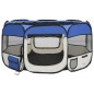 vidaXL Parque de perros plegable y bolsa transporte azul 125x125x61cm vidaXL Parque de perros plegable y bolsa transporte azul 125x125x61cm