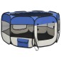 vidaXL Parque de perros plegable y bolsa transporte azul 125x125x61cm vidaXL Parque de perros plegable y bolsa transporte azul 125x125x61cm