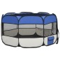 vidaXL Parque de perros plegable y bolsa transporte azul 125x125x61cm vidaXL Parque de perros plegable y bolsa transporte azul 125x125x61cm