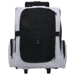 vidaXL Carrito trolley plegable multiusos para mascotas gris