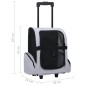 vidaXL Carrito trolley plegable multiusos para mascotas gris