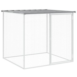 vidaXL Jaula gallinas y toldo acero galvanizado gris claro 103x98x90cm
