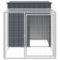 vidaXL Gallinero con corral acero galvanizado gris 110x201x110 cm vidaXL Gallinero con corral acero galvanizado gris 110x201x110 cm