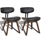 vidaXL Sillas de comedor 2 unidades madera curvada y cuero sintético vidaXL Sillas de comedor 2 unidades madera curvada y cuero sintético