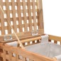vidaXL Cesto para ropa sucia madera maciza de nogal 39x39x65 cm vidaXL Cesto para ropa sucia madera maciza de nogal 39x39x65 cm