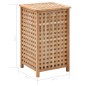 vidaXL Cesto para ropa sucia madera maciza de nogal 39x39x65 cm vidaXL Cesto para ropa sucia madera maciza de nogal 39x39x65 cm