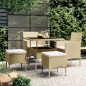 vidaXL Juego de comedor para jardín de 5 piezas ratán sintético beige vidaXL Juego de comedor para jardín de 5 piezas ratán sintético beige