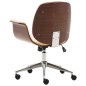 vidaXL Silla de oficina de madera curvada y cuero sintético crema vidaXL Silla de oficina de madera curvada y cuero sintético crema