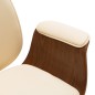 vidaXL Silla de oficina de madera curvada y cuero sintético crema vidaXL Silla de oficina de madera curvada y cuero sintético crema