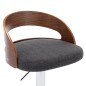 vidaXL Taburetes cocina 2 unidades tela y madera curvada gris oscuro vidaXL Taburetes cocina 2 unidades tela y madera curvada gris oscuro