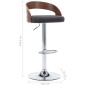 vidaXL Taburetes cocina 2 unidades tela y madera curvada gris oscuro vidaXL Taburetes cocina 2 unidades tela y madera curvada gris oscuro