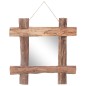 vidaXL Espejo de troncos de madera maciza reciclada natural 50x50 cm vidaXL Espejo de troncos de madera maciza reciclada natural 50x50 cm