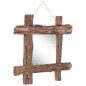 vidaXL Espejo de troncos de madera maciza reciclada natural 50x50 cm vidaXL Espejo de troncos de madera maciza reciclada natural 50x50 cm