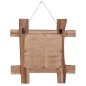 vidaXL Espejo de troncos de madera maciza reciclada natural 50x50 cm vidaXL Espejo de troncos de madera maciza reciclada natural 50x50 cm